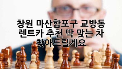 창원 마산합포구 교방동 렌트카 추천: 딱 맞는 차, 찾아드릴게요!