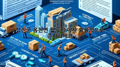 강진군 옴천면 월곡리 이사, 효율적으로 준비하세요!